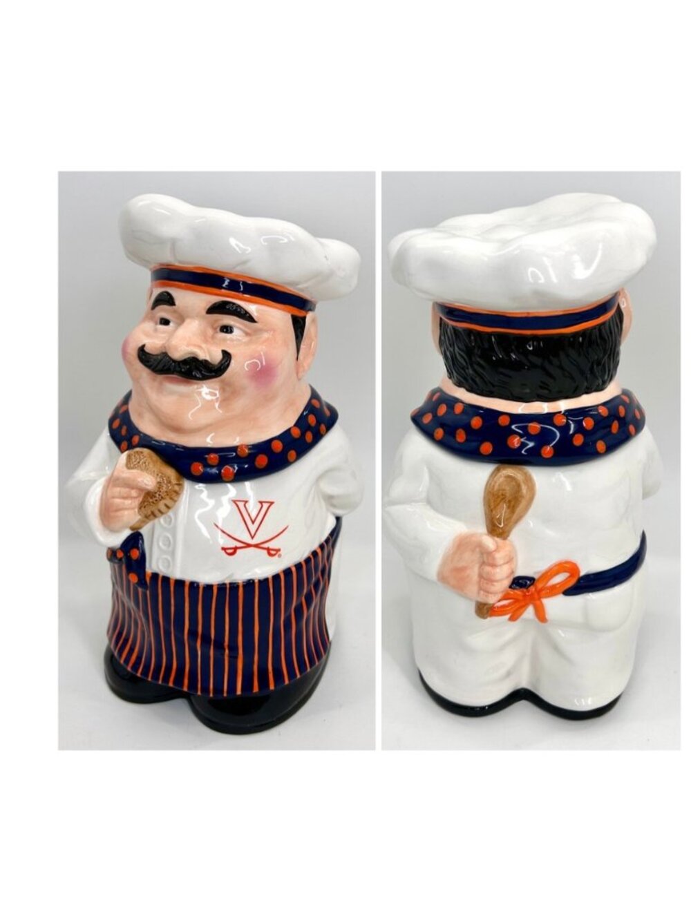 VIRGINIA CAVALIERS CHEF COOKIE JAR - FIRST IN A SERIES!